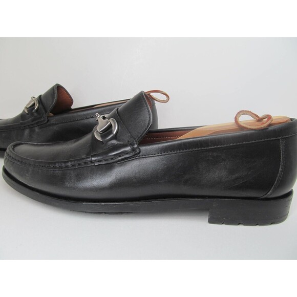 Allen Edmonds Mismatched Arezzo Mens Black Leather Horsebit Loafers Sizes READ - Picture 8 of 16